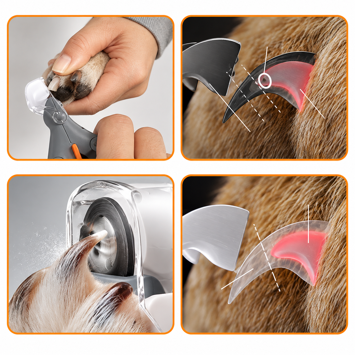 LED Pet Nail Clippers with Safety Light for Dogs & Cats
