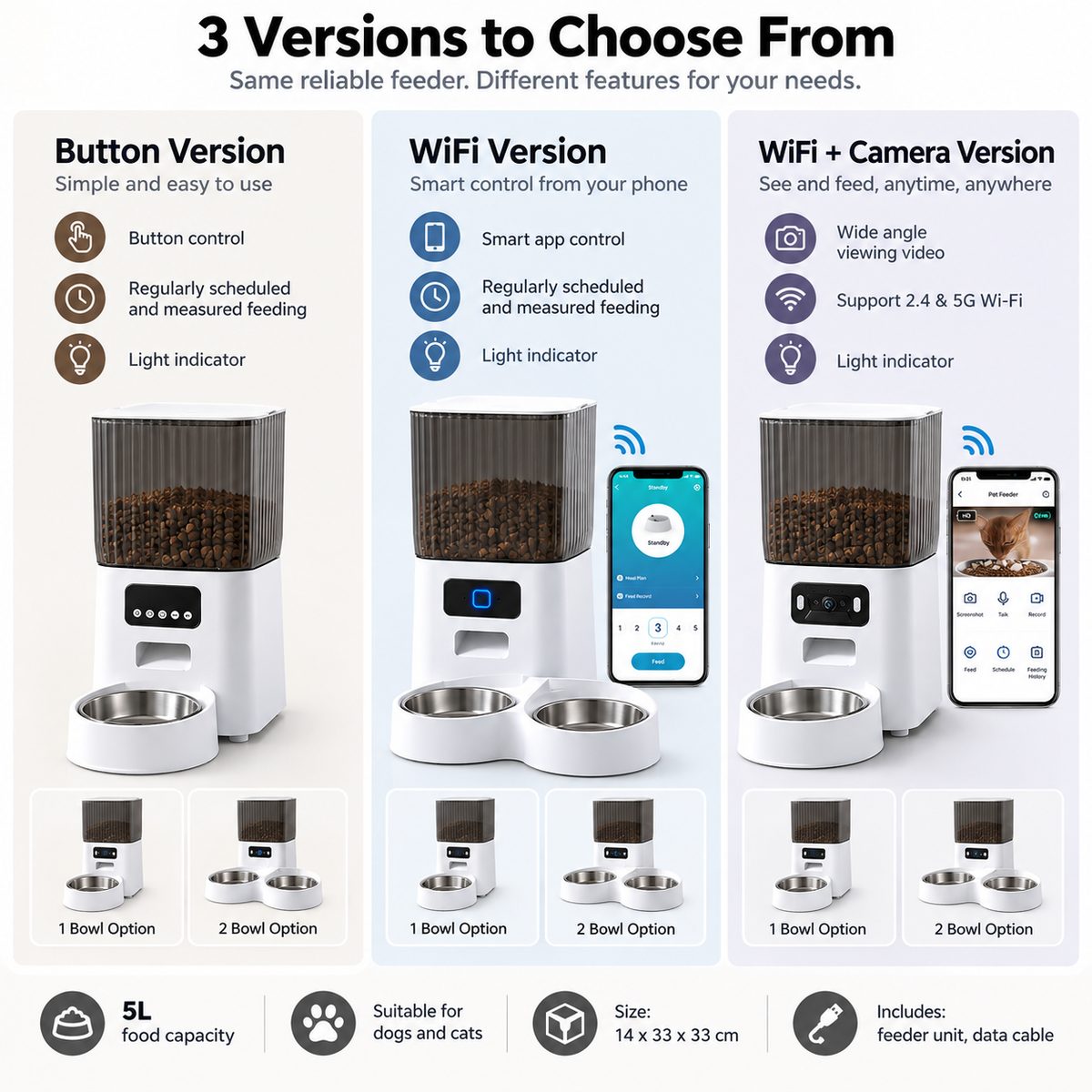 5L Automatic Pet Feeder