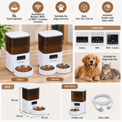 5L Automatic Pet Feeder