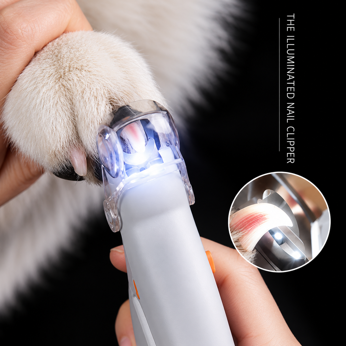 LED Pet Nail Clippers with Safety Light for Dogs & Cats