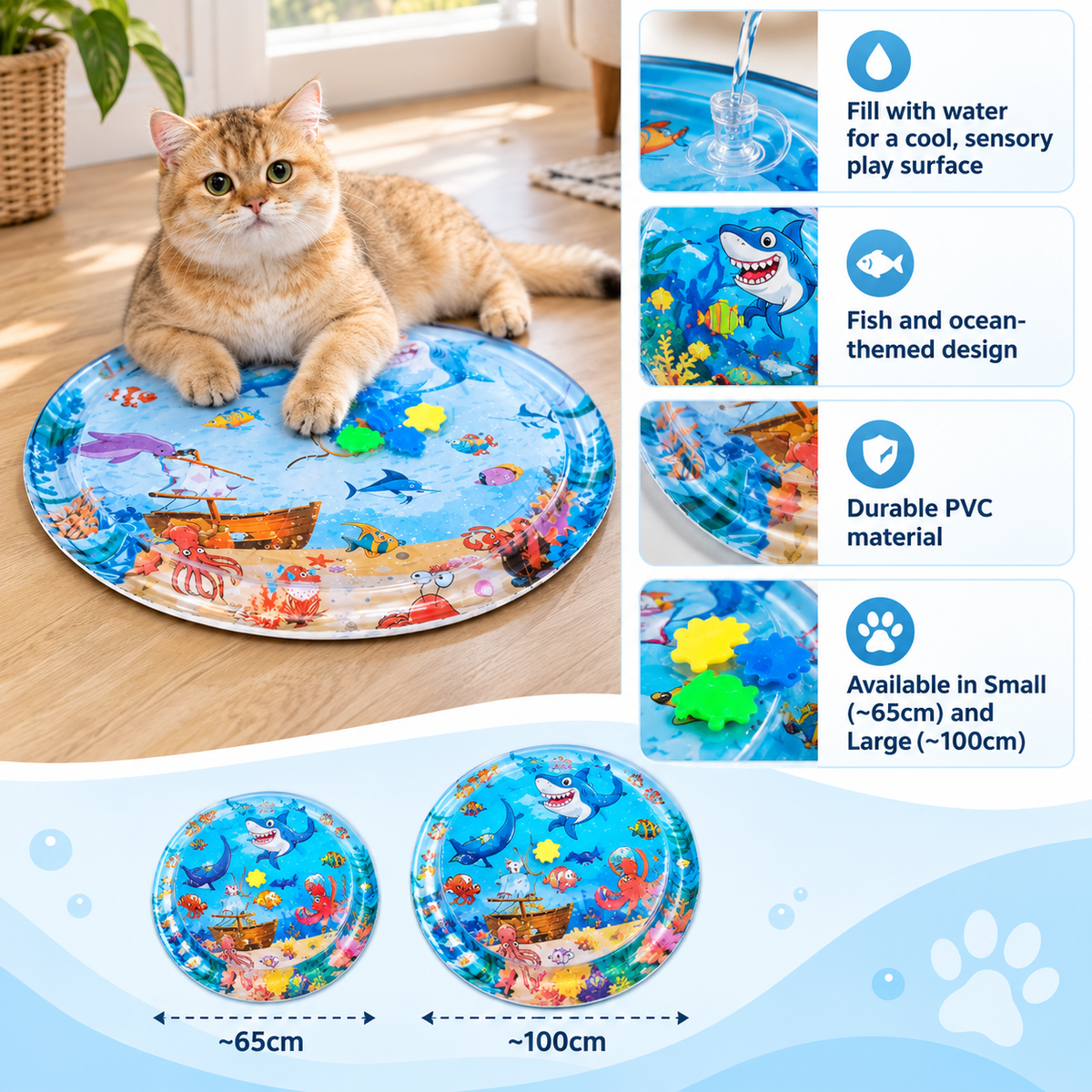 Cooling Water Play Mat for Cats & Dogs