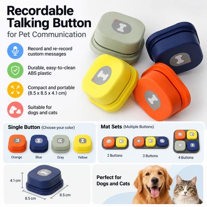 Recordable Talking Button for Pet Communication