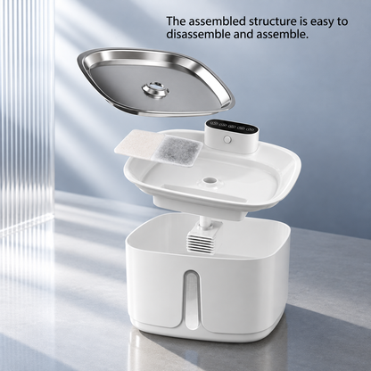 Smart Pet Water Fountain Wireless Stainless Steel Water Dispenser