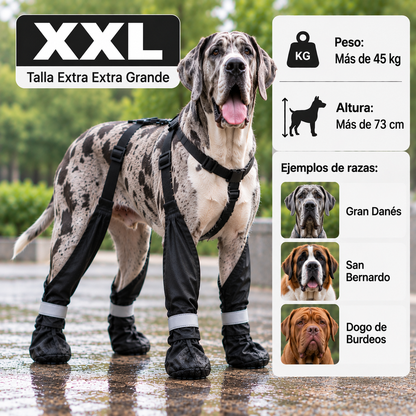 Waterproof Anti-Slip Dog Boots with Suspender Harness
