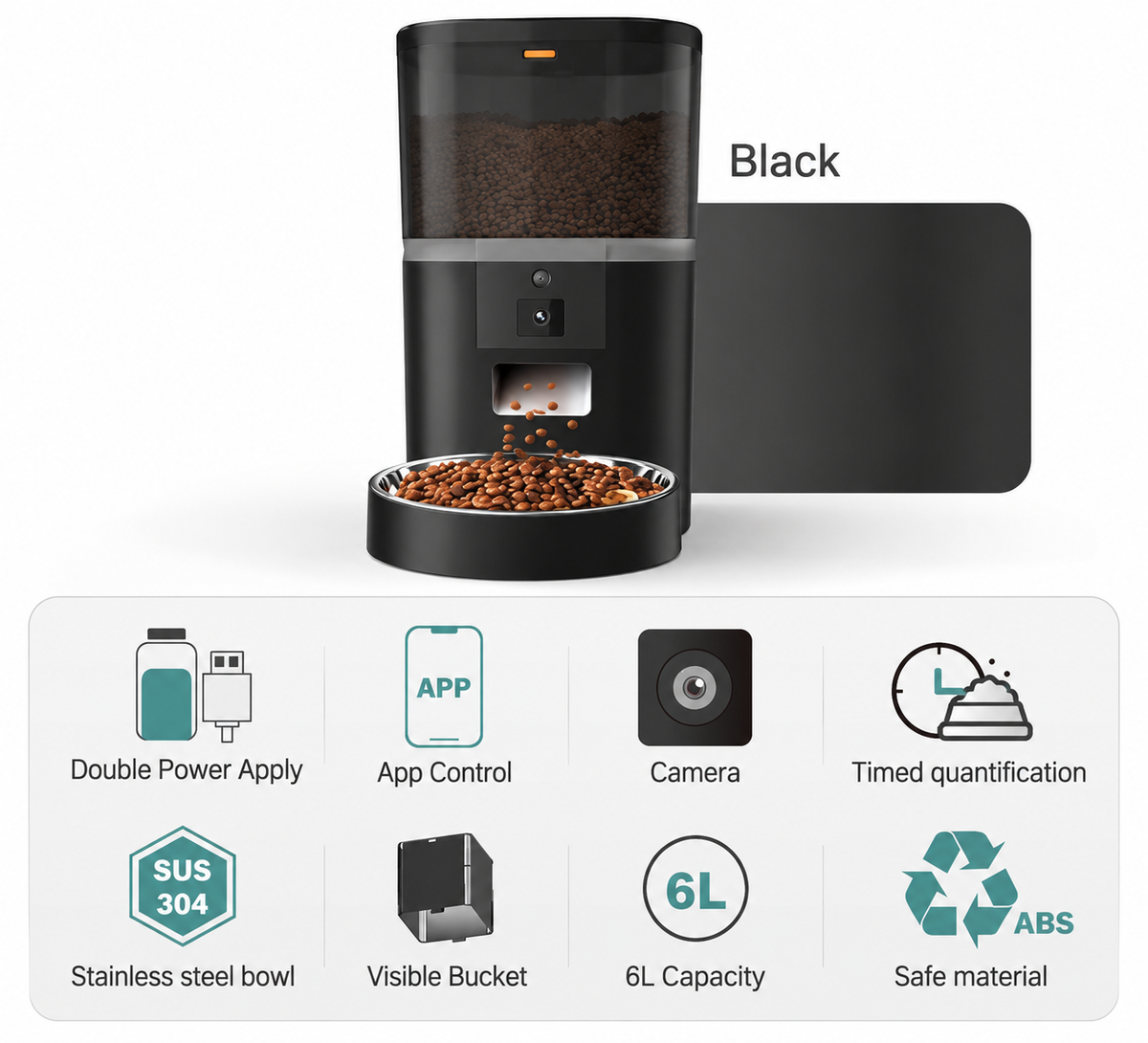 Smart WiFi Pet Feeder with Camera