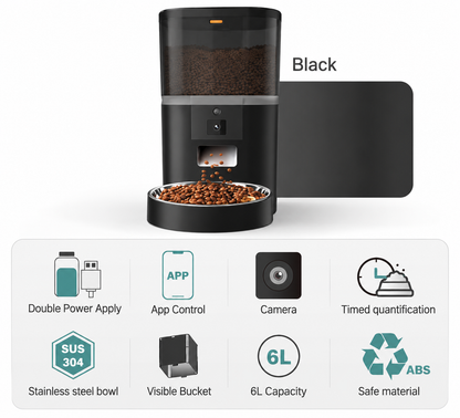 Smart WiFi Pet Feeder with Camera